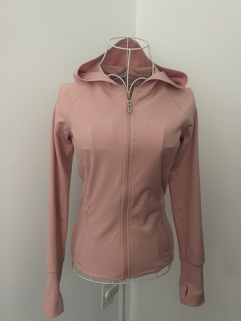 90 Degree Women's Pink Activewear Full-Zip Jacket w/ Thumbholes Size XS